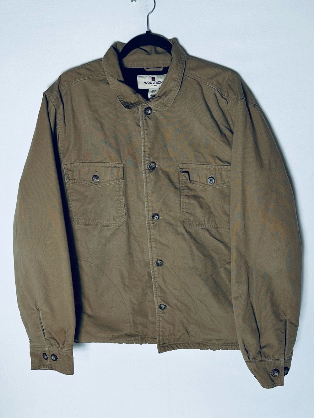 Woolrich Insulated Workwear Jacket XL Brown Cotton Canvas Trucker Coat Outerwear